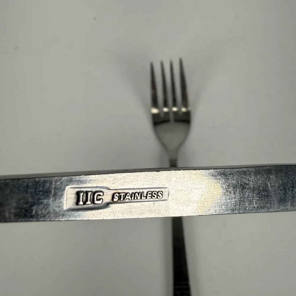Imperial International CORTINA Stainless Glossy Black Accent FORK‎ LOT OF 2